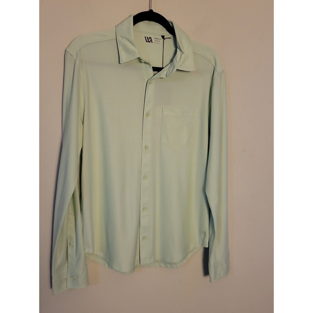 VRST Long Sleeve Button Up Shirt in Muted Mint Sz S NWT